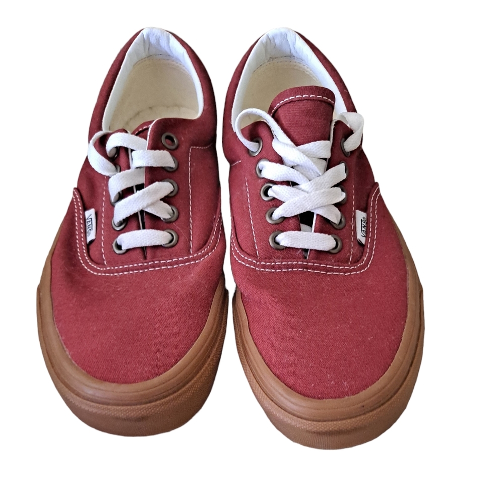Vans red and brown sneakers, 7.5/9